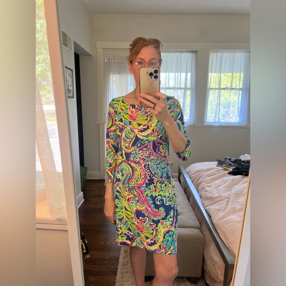 Lilly Marlowe Pulitzer Shift 100% Cotton, Classic Dress Toucan Play - Picture 3 of 4